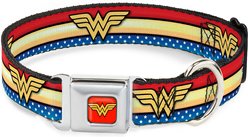 Buckle-Down Wonder Woman Polyester Dog Collar, Large: 15 to 26-in neck, 1-in wide