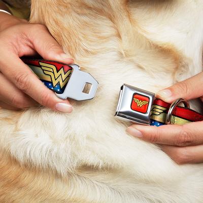 Show full view: Buckle-Down Wonder Woman Polyester Dog Collar, Large: 15 to 26-in neck, 1-in wide slide 3 of 11