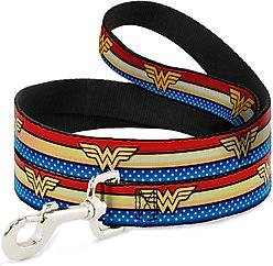 Buckle-Down Wonder Woman Polyester Standard Dog Leash, Medium: 6-ft long, 1-in wide