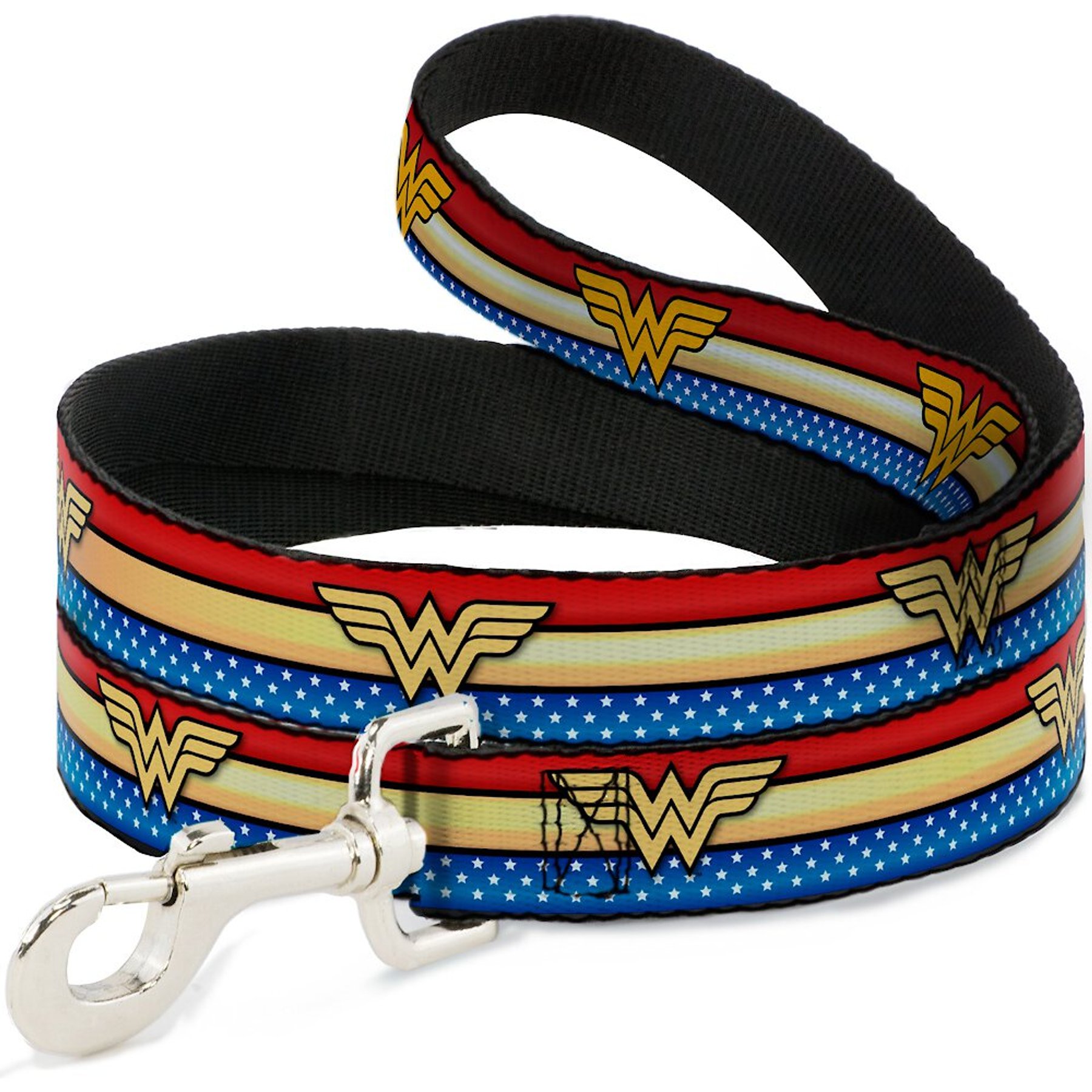 Buckle-Down Wonder Woman Polyester Standard Dog Leash, Medium: 6-ft long, 1-in wide