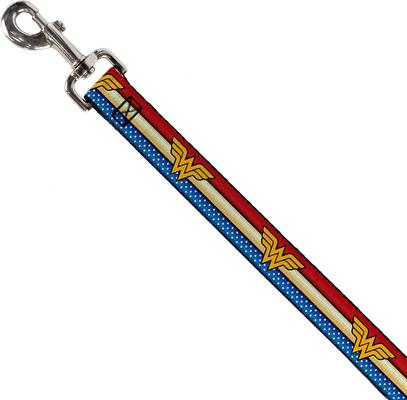 Show full view: Buckle-Down Wonder Woman Polyester Standard Dog Leash, Small: 4-ft long, 1-in wide slide 2 of 4