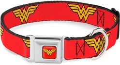 Buckle-Down Wonder Woman Seatbelt Buckle Dog Collar, Medium
