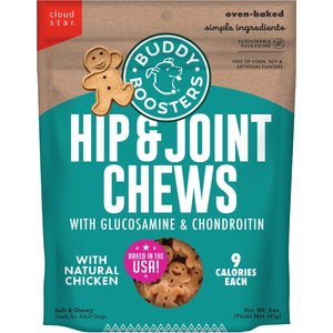 Buddy Biscuits Boosters Hip & Joint Chews Chicken Flavor Dog Treats, 5-oz bag