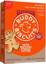 Buddy Biscuits Grain-Free Peanut Butter Dog Treats, 14-oz box