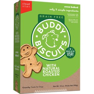 Buddy Biscuits Grain-Free Rotisserie Chicken Dog Treats, 14-oz box