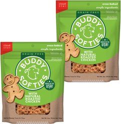 Buddy Biscuits Grain-Free Soft & Chewy with Roasted Chicken Dog Treats, 5-oz bag, bundle of 2