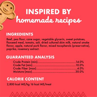 Show full view: Buddy Biscuits Meatball BBQ Beef Soft & Chewy Dog Treats, 7-oz bag slide 4 of 10