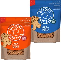 Buddy Biscuits Original Soft & Chewy with Peanut Butter + Bacon & Cheese Dog Treats