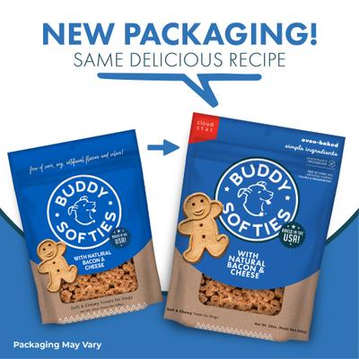 Show full view: Buddy Biscuits Original Soft & Chewy with Peanut Butter + Bacon & Cheese Dog Treats slide 3 of 9