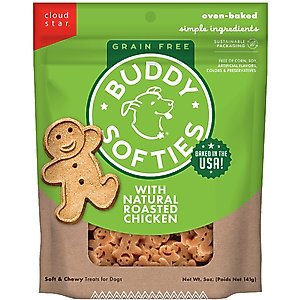 Buddy Biscuits Softies with Roasted Chicken Grain-Free Soft & Chewy Dog Treats, 5-oz bag