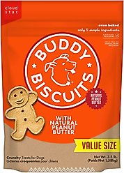 Buddy Biscuits with Peanut Butter Oven Baked Dog Treats, 3.5-lb bag
