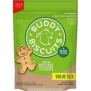 Buddy Biscuits with Roasted Chicken Oven Baked Dog Treats, 3.5-lb bag