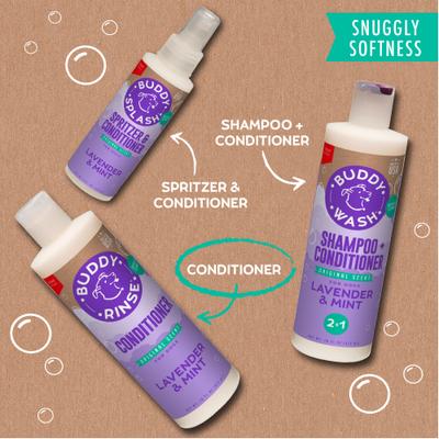 Show full view: Buddy Wash Original Lavender & Mint Dog Conditioner Rinse, 16-fl oz bottle slide 7 of 10