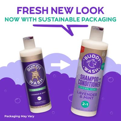 Show full view: Buddy Wash Original Lavender & Mint Dog Shampoo & Conditioner, 16-fl oz bottle, bundle of 2 slide 2 of 11