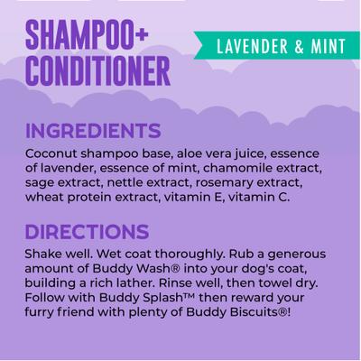 Show full view: Buddy Wash Original Lavender & Mint Dog Shampoo & Conditioner, 1-gal bottle slide 6 of 13