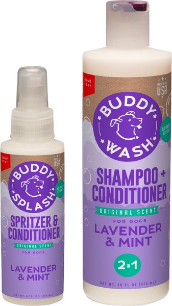 Show full view: Buddy Wash Original Lavender & Mint Dog Spritzer & Conditioner & Buddy Wash Original Lavender & Mint Dog Shampoo & Conditioner, 16-fl oz bottle slide 1 of 10