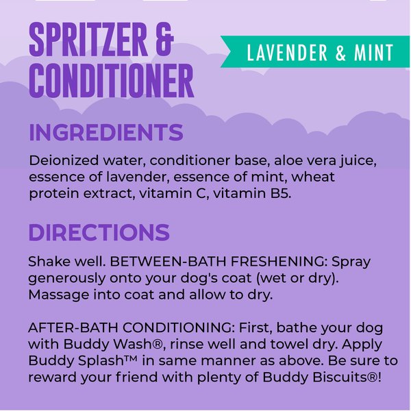 Show full view: Buddy Wash Original Lavender & Mint Dog Spritzer & Conditioner & Buddy Wash Original Lavender & Mint Dog Shampoo & Conditioner, 16-fl oz bottle slide 5 of 10