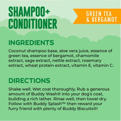 Show full view: Buddy Wash Relaxing Green Tea & Bergamot Dog Shampoo & Conditioner, 16-oz bottle + Frisco Rubber Duckie Dog & Cat Curry Brush slide 5 of 9