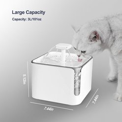 Bueteka Automatic Cat Water Fountain, White, Medium slide 2 of 8