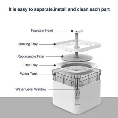 Show full view: Bueteka Automatic Cat Water Fountain, White, Medium slide 4 of 9