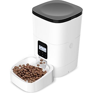 Bueteka Automatic Dog & Cat Feeder, White, Medium slide 1 of 9