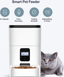 Bueteka Automatic Dog & Cat Feeder, White, Medium slide 2 of 9
