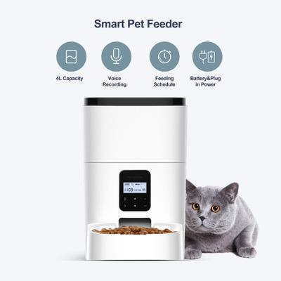 Show full view: Bueteka Automatic Dog & Cat Feeder, White, Medium slide 2 of 10