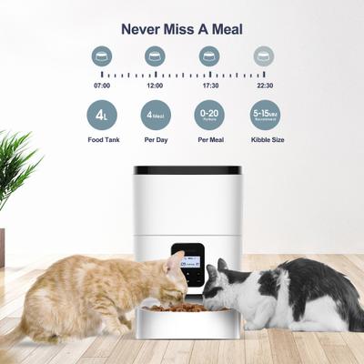 Show full view: Bueteka Automatic Dog & Cat Feeder, White, Medium slide 4 of 10