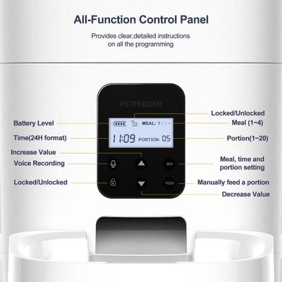 Show full view: Bueteka Automatic Dog & Cat Feeder, White, Medium slide 5 of 10