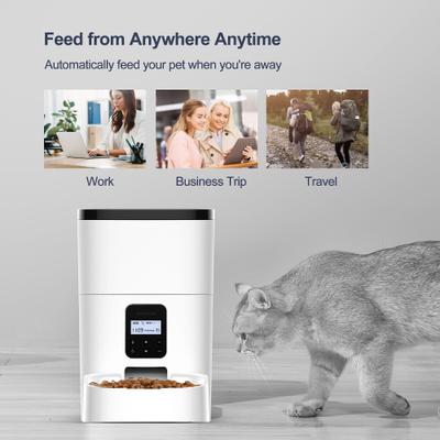 Show full view: Bueteka Automatic Dog & Cat Feeder, White, Medium slide 9 of 10
