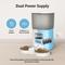 Show in main carousel: Bueteka Automatic Food Dispenser with Splitter & Stainless Bowls Cat & Dog Feeder, 6-lit, White slide 7 of 11