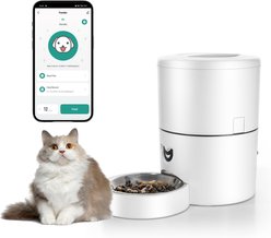 Bueteka Smart Automatic Dog & Cat Food Dispenser, White, 4-liter