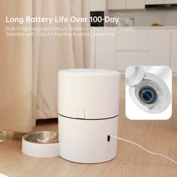 Bueteka Smart Automatic Dog & Cat Food Dispenser, White, 4-liter slide 2 of 9