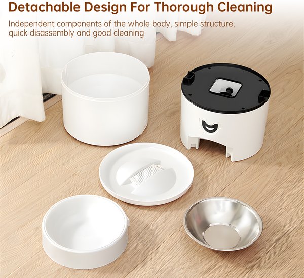 Show full view: Bueteka Smart Automatic Dog & Cat Food Dispenser, White, 4-liter slide 9 of 10