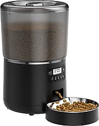 Bueteka Smart Feed Automatic Programmable Anti-Jamming Food Design Timed Cat Feeder, 4-lit, Black