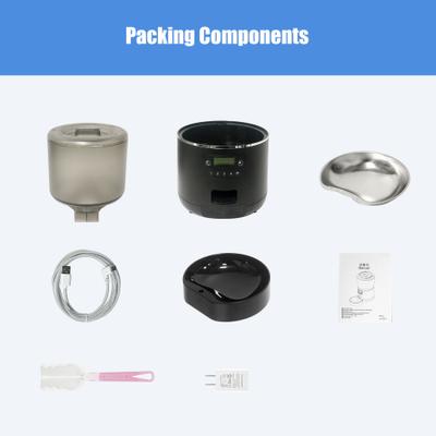 Show full view: Bueteka Smart Feed Automatic Programmable Anti-Jamming Food Design Timed Cat Feeder, 4-lit, Black slide 9 of 11