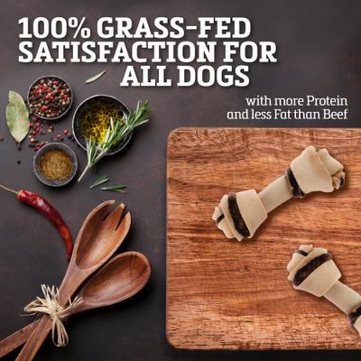 Show full view: Buffalo Range All Natural Grain-Free Jerky Bone Rawhide Dog Treats, 6 count slide 5 of 10