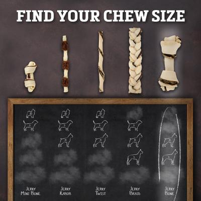 Show full view: Buffalo Range All Natural Grain-Free Jerky Bone Rawhide Dog Treats, 6 count slide 7 of 10