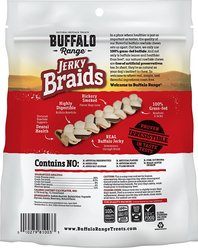 Buffalo Range All Natural Grain-Free Jerky Braid Rawhide Dog Treats, 10 count slide 2 of 8