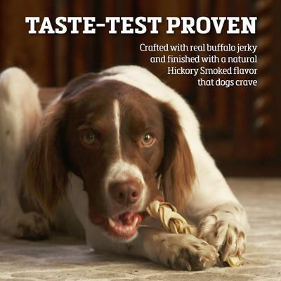 Show full view: Buffalo Range All Natural Grain-Free Jerky Braid Rawhide Dog Treats, 20 count slide 5 of 10