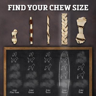 Show full view: Buffalo Range All Natural Grain-Free Jerky Braid Rawhide Dog Treats, 20 count slide 7 of 10