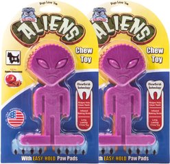 BulliBone Alien Bone Nylon Apple & Cinnamon Flavored Dog Hard Chew Toy, Small, 2 count
