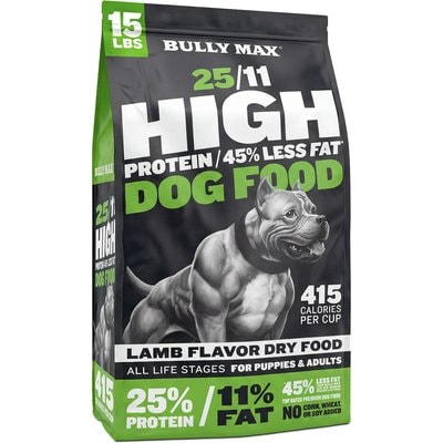 Bully Max Bully Max 25/11 High Protein Low Fat Lamb Dry Dog Food, 15-lb bag