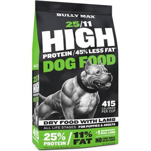 Bully Max 25/11 High Protein Low Fat Lamb Dry Dog Food, 15-lb bag