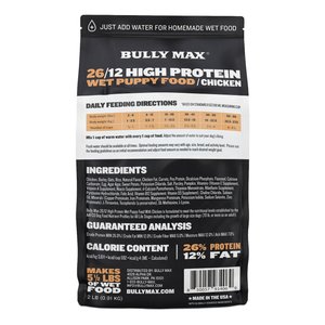 Bully Max 26/12 High-Protein Chicken Wet Puppy Food, 2-lb bag