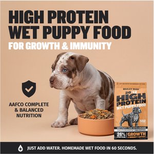 Bully Max 26/12 High-Protein Chicken Wet Puppy Food, 2-lb bag