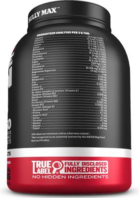 Show full view: Bully Max 2-in-1 Muscle Gain Power Tabs Supplement for Dogs, 6.3-oz bottle slide 3 of 12