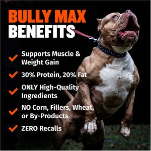 Bully Max 30/20 Adult High-Protein & Fat Chicken Dry Dog Food, 40-lb bag