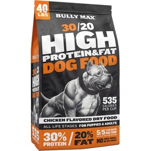 Bully Max 30/20 Adult High-Protein & Fat Chicken Dry Dog Food, 40-lb bag