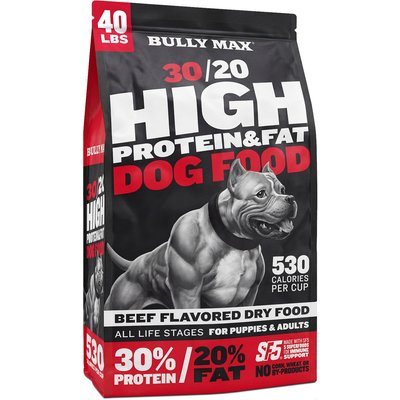 Bully Max Bully Max 30/20 High Protein & Fat Beef Flavored Dry Dog Food, 40-lb bag